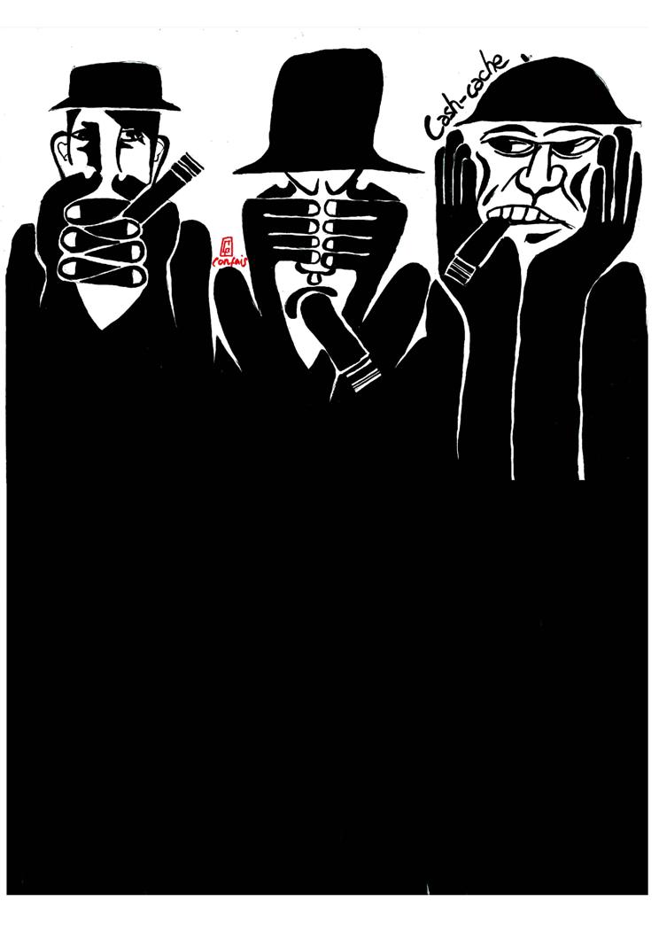 (c) Confais - Monkey Business - encre 20x30