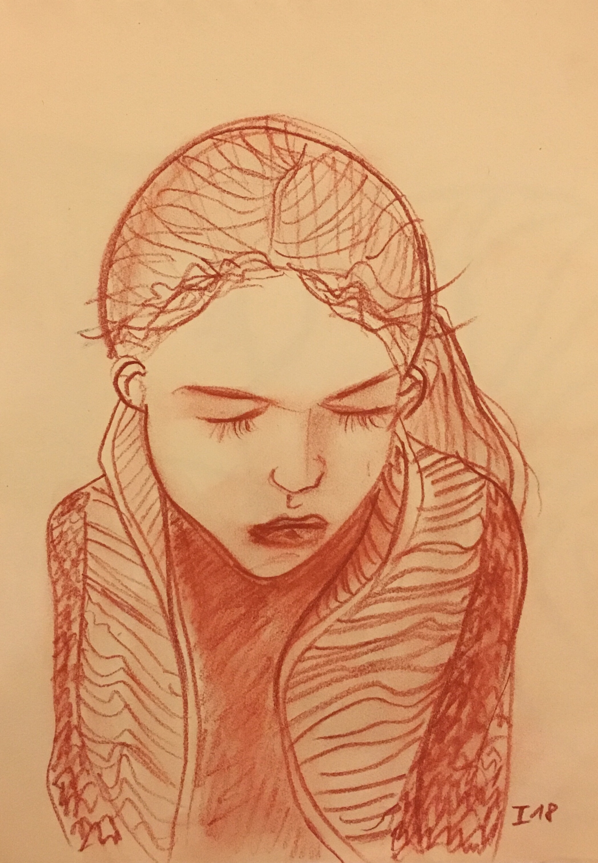 (c) Confais - sanguine - 20x30 - 2018