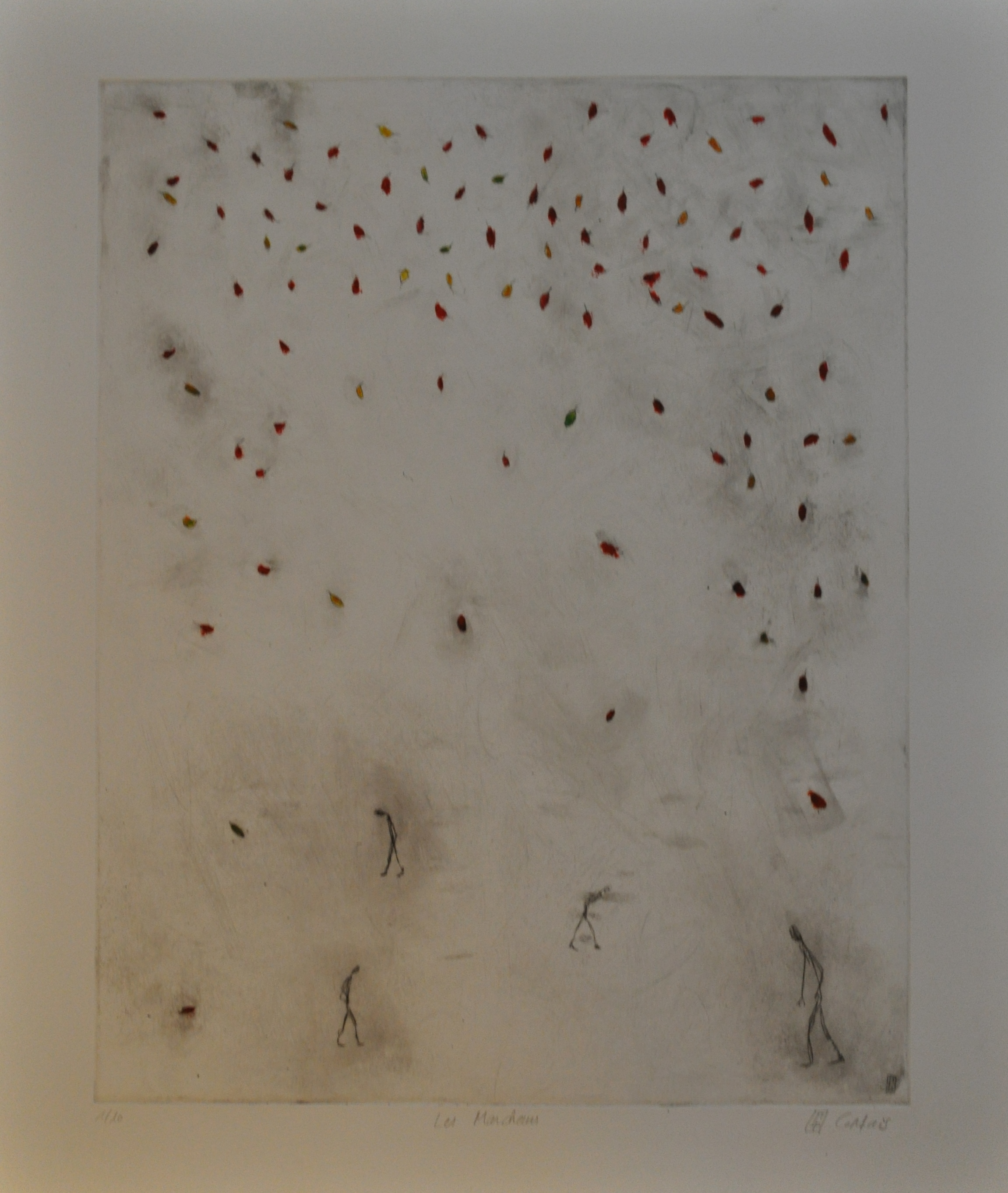 (c)_Confais Les Marcheurs Eau forte sur plaque 40 x 50 cm imprimée manuellement sur papier BFK 50 x 60