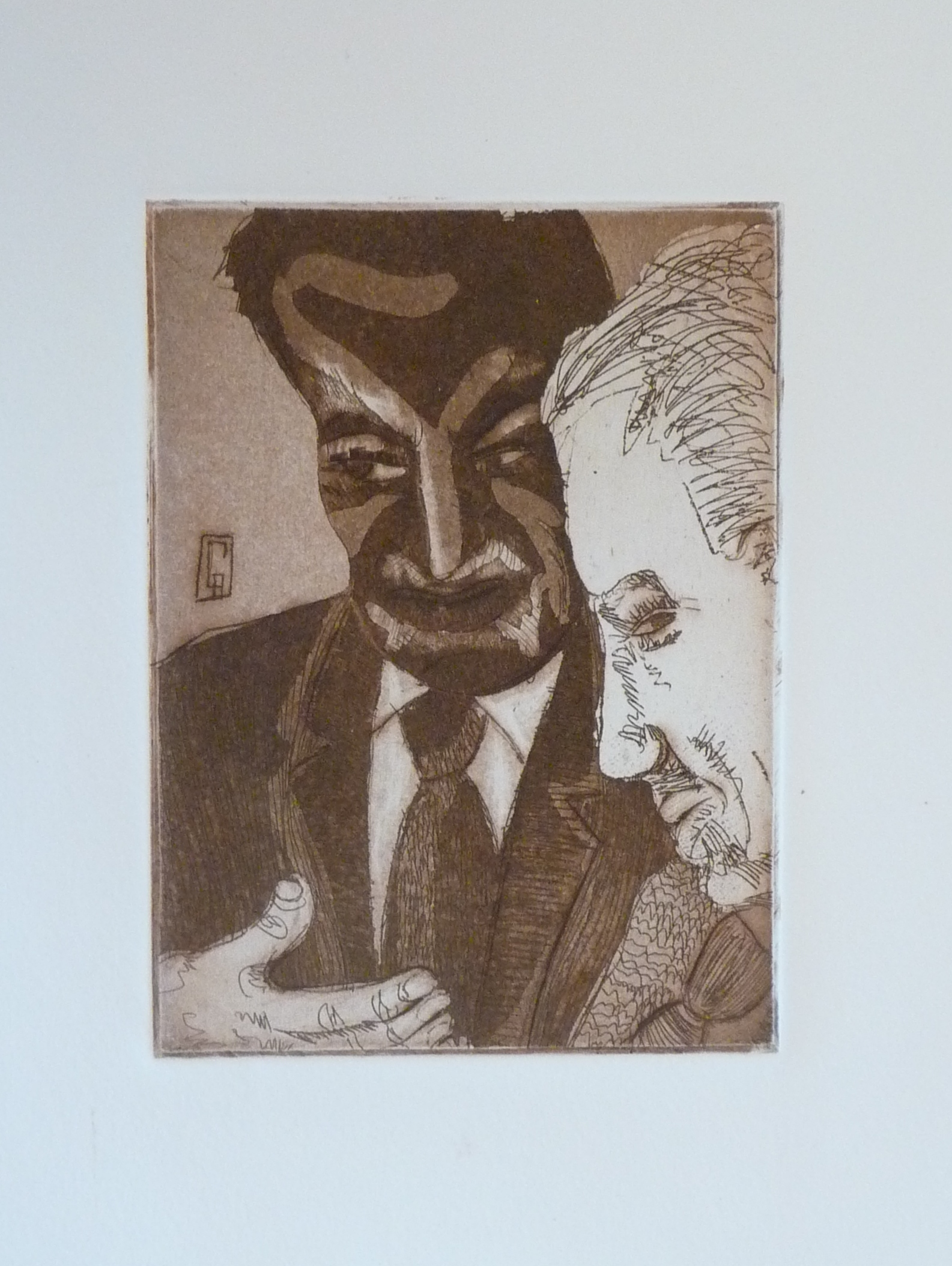 (c) Confais Les Initiés Eau Forte 10 x 15 cm